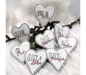 Stickserie ITH - Herz Anhänger Herzenswünsche